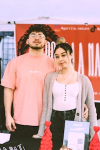 a man and a woman posing for a photo